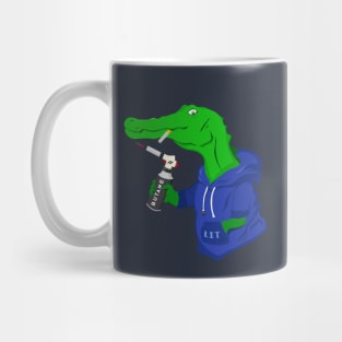Cool thug crocodile smoking Mug